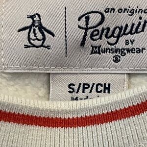 Original Penguin White Sweater with Red Stripe